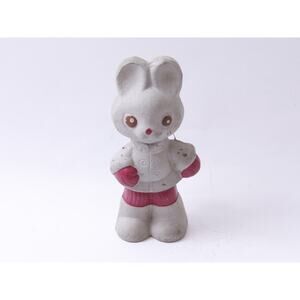 Gray, Hare, Rabbit, Standing, Soviet, USSR, Rubber, Figure, 5", Animal, Squeaky